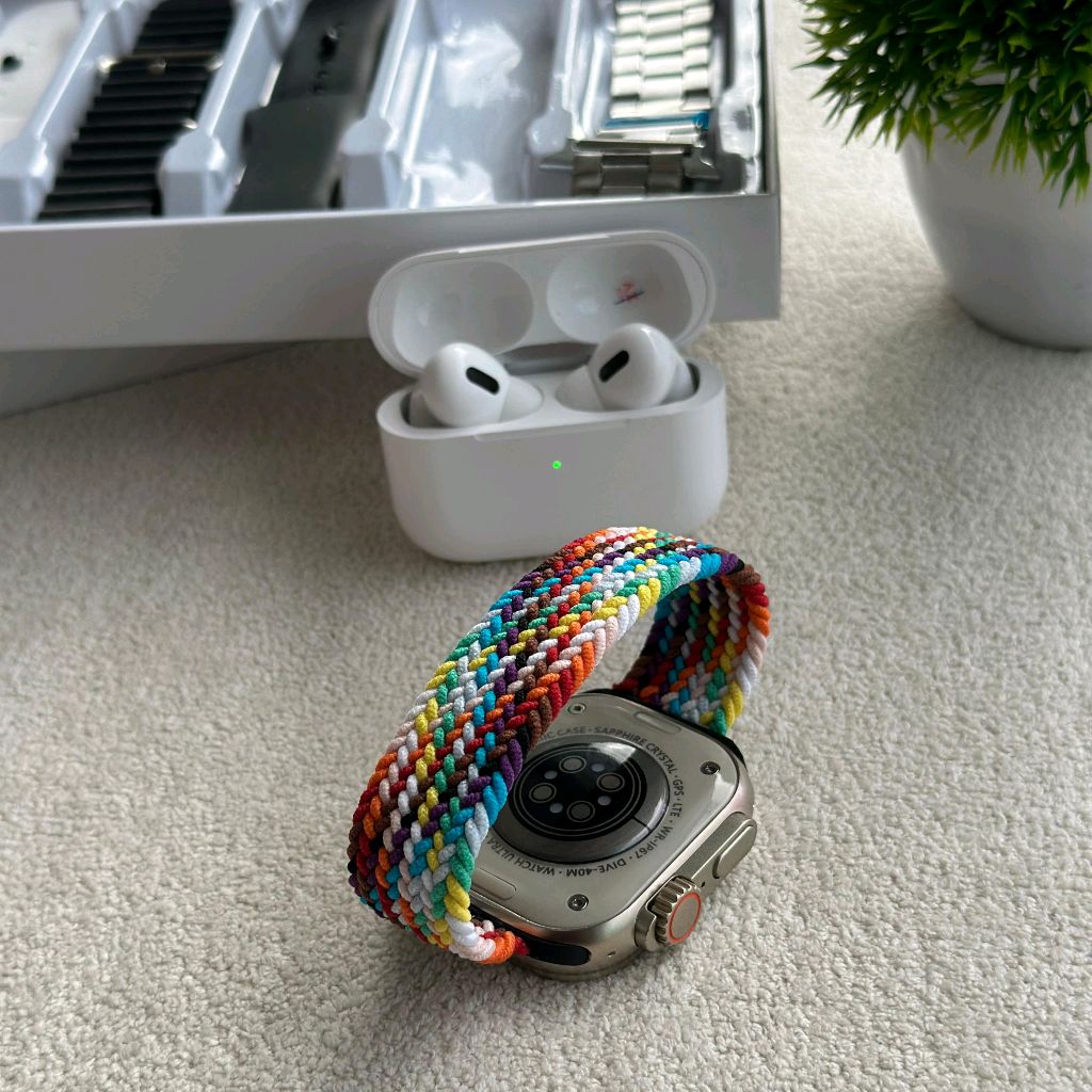 i20 Ultra 3 Max Suit Smart Watch (7 Random Color Straps)