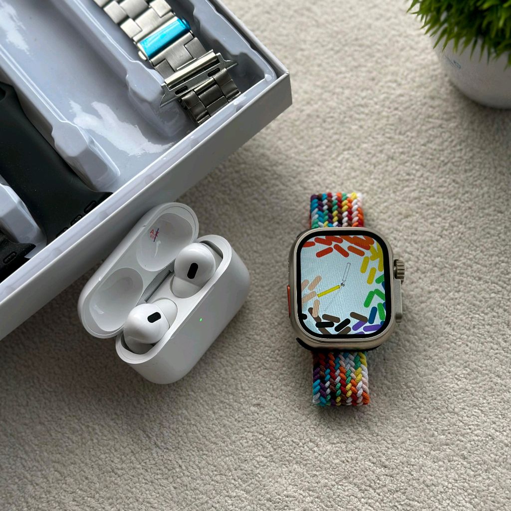 i20 Ultra 3 Max Suit Smart Watch (7 Random Color Straps)